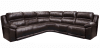 Bergamo 6 Piece Power Lumbar Reclining Sectional in Chocolate Leather by Catnapper - 7418-006 - Image 2 of 0