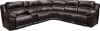 Bergamo 6 Piece Power Lumbar Reclining Sectional in Chocolate Leather by Catnapper - 7418-6 - Image 3 of 0