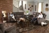 Sedona Power Headrest Power Lumbar Lay Flat Reclining Console Loveseat in Smoke Fabric by Catnapper - 762229-S - Image 4 of 0