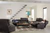 Wembley Power Headrest Power Lumbar 2 Piece Lay Flat Power Reclining Sofa Set in Steel Leather by Catnapper - 76458-SET-S - Image 2 of 0