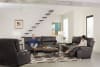 Wembley Power Headrest Power Lumbar 2 Piece Lay Flat Power Reclining Sofa Set in Steel Leather by Catnapper - 76458-SET-S - Image 3 of 0