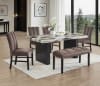 Vega 5 Piece Dining Room Set in Faux Marble Top by Crown Mark - CM-1420T-3972-5P - Image 2 of 0