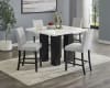 Parkside 5 Piece Counter Height Dining Room Set in Marble-Look Tabletop by Crown Mark - CM-1712T-4848-5P - Image 1 of 0