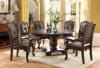 Kiera 5 Piece Round Table Dining Set in Rich Dark Brown Finish by Crown Mark - CM-2150-RD - Image 1 of 0