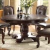 Kiera 5 Piece Round Table Dining Set in Rich Dark Brown Finish by Crown Mark - CM-2150-RD - Image 2 of 0