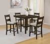 Lester 5 Piece Counter Height Dining Room Set in Brown Finish by Crown Mark - CM-2631SET-BRN - Image 1 of 0