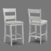 Lester 5 Piece Counter Height Dining Room Set in Driftwood Finish by Crown Mark - CM-2631SET-DW - Image 3 of 0