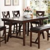 Vernon 5 Piece Counter Height Dining Set in Distressed Brown Finish by Crown Mark - CM-2756 - Image 2 of 0
