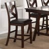 Vernon 5 Piece Counter Height Dining Set in Distressed Brown Finish by Crown Mark - CM-2756 - Image 4 of 0
