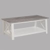 Thelma 3 Piece Cocktail Table Set in Weathered Gray and White Finish by Crown Mark - CM-4218SET - Image 2 of 0
