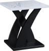 Zion 3 Piece Rectangular Cocktail Table Set in Black and White Marble Finish by Crown Mark - CM-4226SET - Image 4 of 0