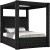 Annabelle Canopy Upholstered Button Tufted Queen Bed in Black Finish by Crown Mark - CM-5114BK-Q - Image 1 of 0
