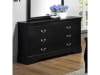 Louis Philip 6 Piece Bedroom Suite in Black Finish by Crown Mark - CM-B3950 - Image 4 of 0