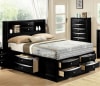 Emily Storage Captain Bed in Black Finish by Crown Mark - B4285-Bed - Image 1 of 0