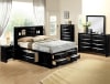Emily Storage Captain Bed in Black Finish by Crown Mark - B4285-Bed - Image 2 of 0