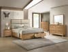 Florian Platform Storage Bed 6 Piece Bedroom Set in Natural Finish by Crown Mark - CM-B6572-SET - Image 1 of 0