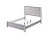 Adelaide 6 Piece Queen Upholstered Bedroom Set in Drift Wood Finish by Crown Mark - CM-B6712-Q-SET - Image 3 of 0