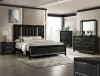 Cressida Queen LED Upholstered Panel Bed in Black Finish by Crown Mark - CM-B7350-Q - Image 2 of 0