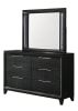 Cressida Queen LED Upholstered Panel Bed in Black Finish by Crown Mark - CM-B7350-Q - Image 4 of 0