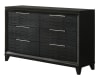 Cressida Queen LED Upholstered Panel Bed in Black Finish by Crown Mark - CM-B7350-Q - Image 5 of 0