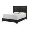 Gennro Contemporary Upholstered Queen Bed in Black Finish by Crown Mark - CM-B9295-Q - Image 1 of 0