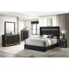 Gennro Contemporary Upholstered Queen Bed in Black Finish by Crown Mark - CM-B9295-Q - Image 2 of 0