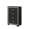 Gennro Contemporary Upholstered Queen Bed in Black Finish by Crown Mark - CM-B9295-Q - Image 3 of 0