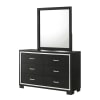 Gennro Contemporary Upholstered Queen Bed in Black Finish by Crown Mark - CM-B9295-Q - Image 4 of 0