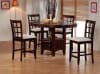 Sunburst Oak Counter Height 5 Piece Dining Set with Round/Oval Table Top by Coaster - 100168 - Image 1 of 0