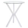 Denali Round Glass Top Bar Table 3 Piece Set in Chrome Finish by Coaster - 100186 - Image 3 of 0