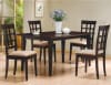 5 Piece Dining Set in Rich Cappuccino Finish by Coaster - 100771 - Image 1 of 0
