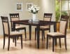 5 Piece Dining Set in Rich Cappuccino Finish by Coaster - 100771 - Image 2 of 0