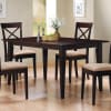 5 Piece Dining Set in Rich Cappuccino Finish by Coaster - 100771 - Image 4 of 0