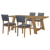 Sharon 5 Piece Dining Set in Natural Brown Finish by Coaster - 104171 - Image 2 of 0