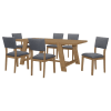 Sharon 7 Piece Dining Set in Natural Brown Finish by Coaster - 104171-7 - Image 2 of 0