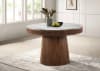Ortega Round Marble Top 5 Piece Dining Set in Natural Finish by Coaster - 105141 - Image 3 of 0