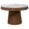 Ortega Round Marble Top 5 Piece Dining Set in Natural Finish by Coaster - 105141 - Image 4 of 0