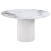 Acadia 5 Piece Round Sintered Stone Top Dining Room Set in White and Light Grey by Coaster - COA-105580-108306 - Image 3 of 0