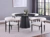 Camden 5 Piece Round Faux Marble Top Dining Room Set in Faux Black Finish by Coaster - COA-105780 - Image 1 of 0