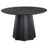 Camden 5 Piece Round Faux Marble Top Dining Room Set in Faux Black Finish by Coaster - COA-105780 - Image 4 of 0