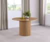 Bradbury 5 Piece Round Dining Room Set in Natural and Grey Linen Finish by Coaster - COA-107350-182682 - Image 2 of 0