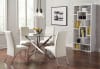 Carmelo 5 Piece Dining Table Set in Chrome Finish by Coaster - 107931 - Image 4 of 0