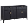 Brookmead 4-Door Sideboard Storage Cabinet in Wire-Brushed Black Finish by Coaster - COA-108235 - Image 1 of 0