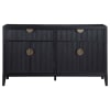 Brookmead 4-Door Sideboard Storage Cabinet in Wire-Brushed Black Finish by Coaster - COA-108235 - Image 3 of 0