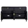 Brookmead 4-Door Sideboard Storage Cabinet in Wire-Brushed Black Finish by Coaster - COA-108235 - Image 4 of 0