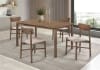 Parkridge 5 Piece Rectangular Dining  Room Set in Natural Walnut Finish by Coaster - COA-108561 - Image 1 of 0