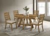 Danvers 5 Piece Round Dining Room Set in Brown Oak and Latte Finish by Coaster - COA-109150 - Image 1 of 0