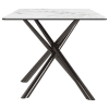 Carvell 5 Piece Rectangular Sintered Stone Dining Room Set in Mirage White and Cognac by Coaster - COA-109371-107782 - Image 5 of 0