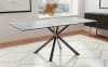 Carvell 5 Piece Rectangular Sintered Stone Dining Room Set in Mirage White and Blue by Coaster - COA-109371-107792 - Image 2 of 0