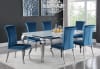Carone Teal Chair 5 Piece Dining Set in Stainless Steel Finish by Coaster - 115081 - Image 1 of 0